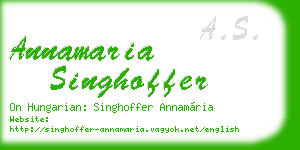 annamaria singhoffer business card